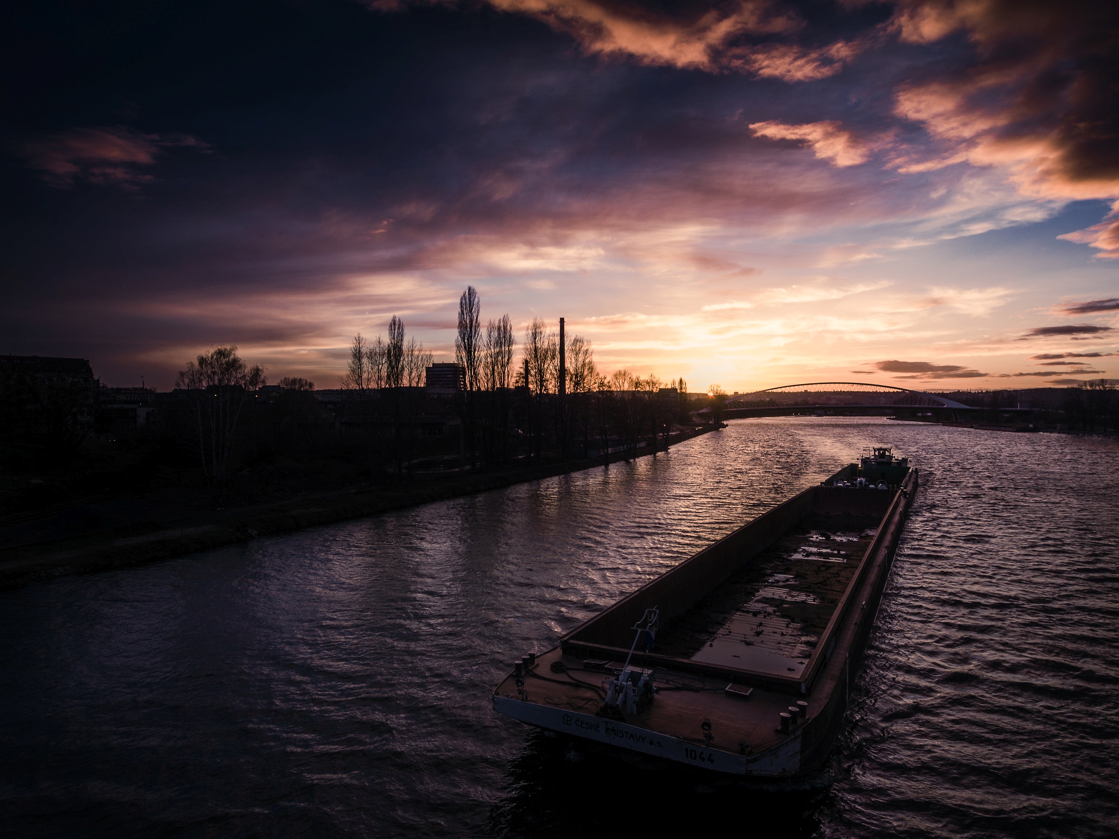 Sunset on Vltava